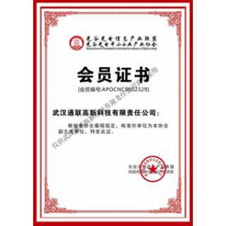 中国光谷光电联盟协会授予“副主席单位”